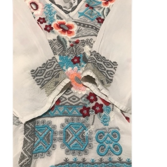 10. Johnny Was Freyja Freyja Embroidered Blouse S - Picture 14 of 16